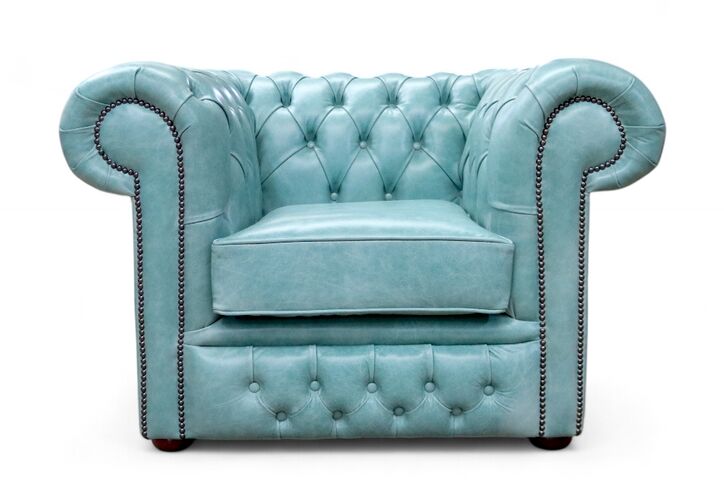 Chesterfield Winchester Club Chair Old English Placid Lake Leather