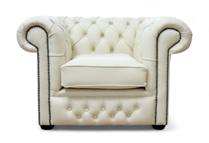 Chesterfield Winchester Low Back Club ArmChair Shelly Cream Leather