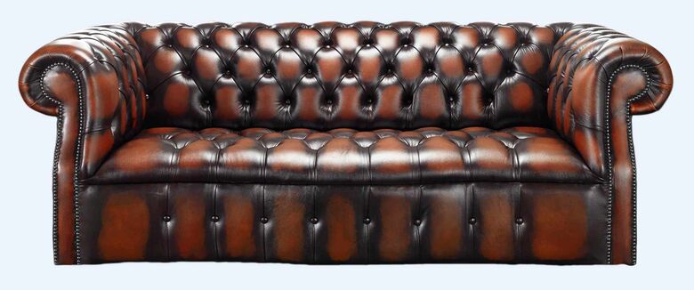 Chesterfield Darcy 3 Seater Antique Light Rust Leather Sofa Offer