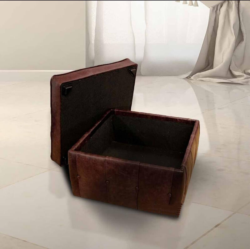 Product photograph of Chesterfield Storage Footstool Pouffe Uk Manufactured Old Amp Hellip from Designer Sofas 4U