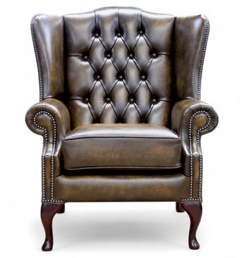 Leather Queen Anne Chairs