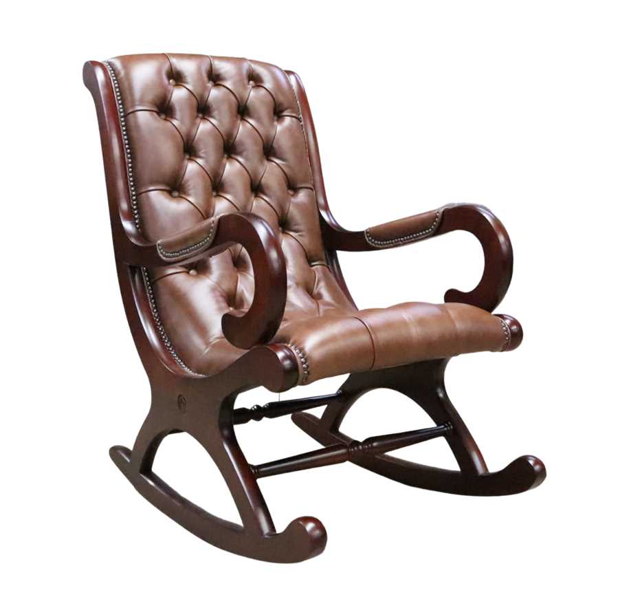Antique Whiskey Chesterfield York Slipper Rocking chair | DesignerSofas4U