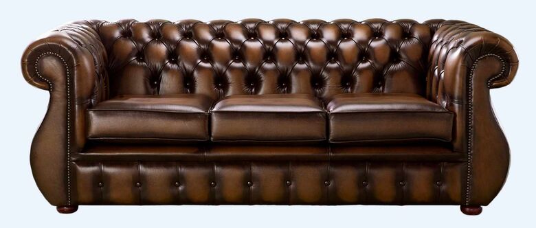 Chesterfield Kimberley 3 Seater Sofa Antique Tan Real Leather