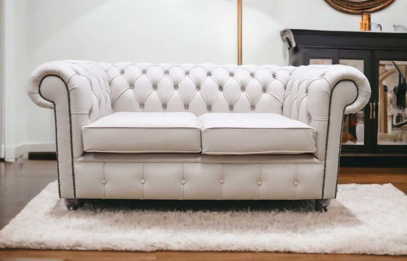 Product photograph of Chesterfield 2 Seater Sofa Settee Shelly Grove Leather from Designer Sofas 4U