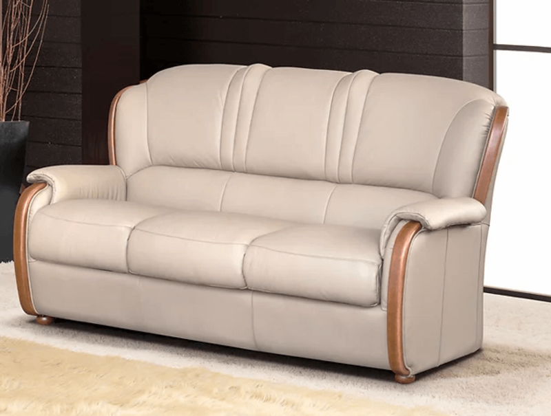 Product photograph of Bergamo 3 Seater Genuine Italian Leather Sofa from Designer Sofas 4U