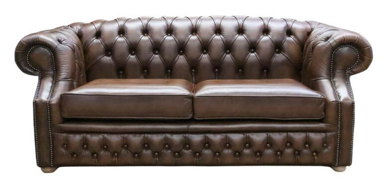 Chesterfield Buckingham 2.5 Seater Antique Brown Leather Sofa Offer