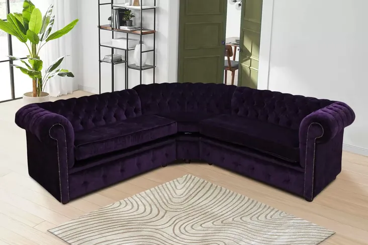 Buy Chesterfield settee|Fabric corner sofa|DesignerSofas4U