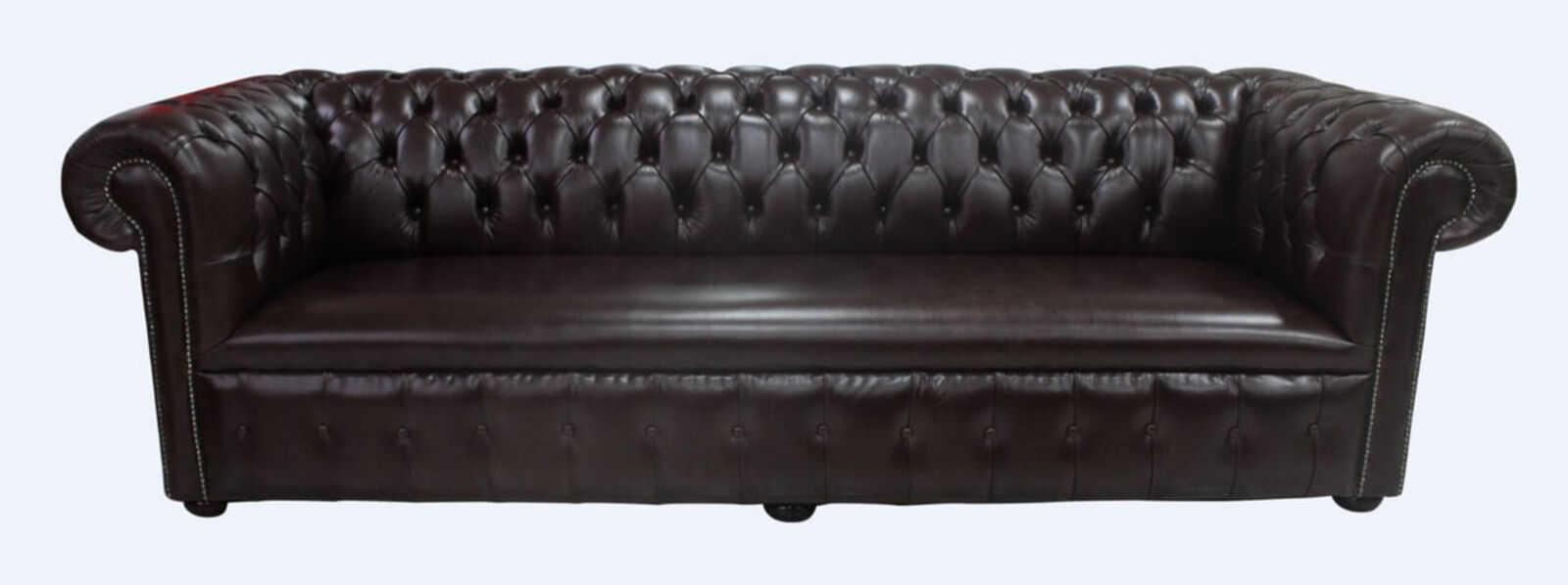 Product photograph of Chesterfield 1780 S 4 Seater Settee Old English Dark Brown Leather Sofa Offer from Designer Sofas 4U