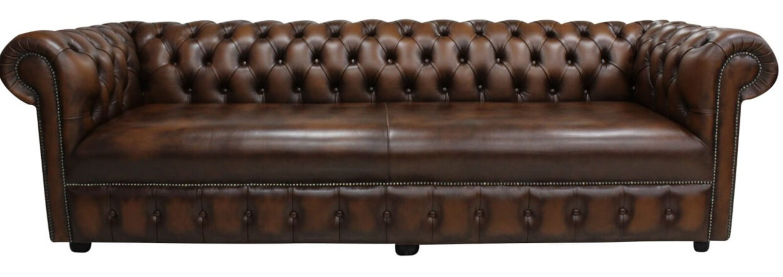 Product photograph of Chesterfield 1780 S 4 Seater Settee Antique Brown Leather Sofa Offer from Designer Sofas 4U