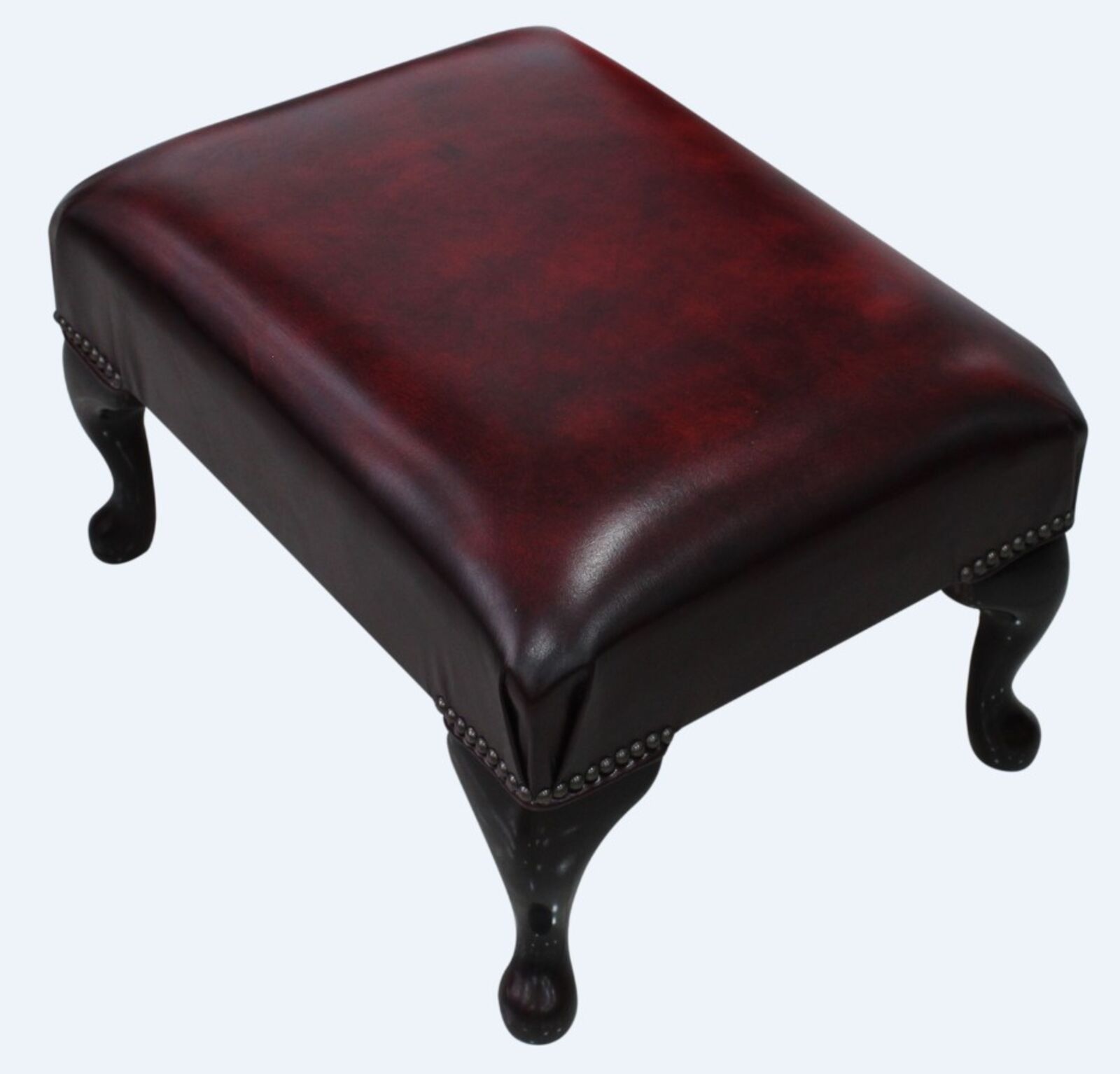 Product photograph of Chesterfield Footstool Uk Maufactured Antique Oxblood Amp Hellip from Designer Sofas 4U