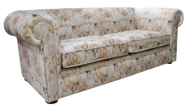 Product photograph of Chesterfield 1930 S 3 Seater Sofa Floral Print Designersofas4u from Designer Sofas 4U