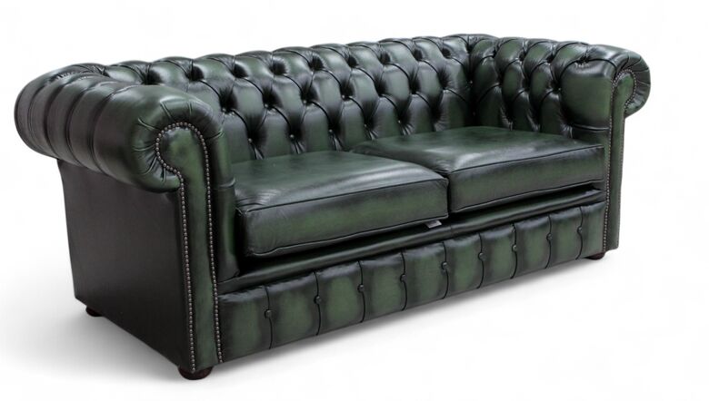 Chesterfield 2.5 Seater Antique Green Sofa Settee Offer