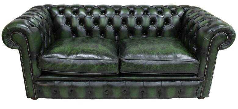 Chesterfield London 2.5 Seater Antique Green Sofa Settee Offer