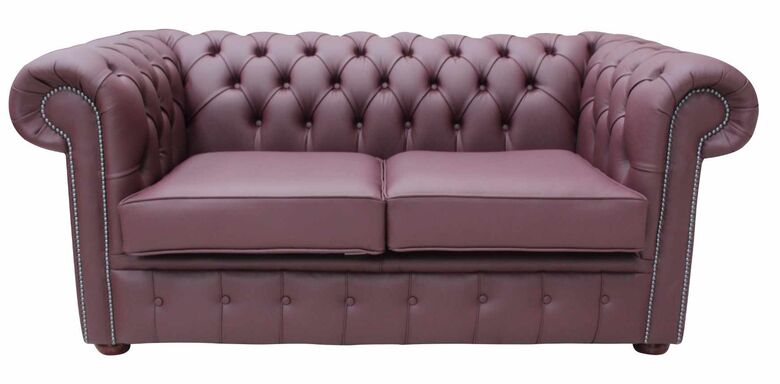 Chesterfield 2 Seater Sofa Settee Shelly Philly Leather