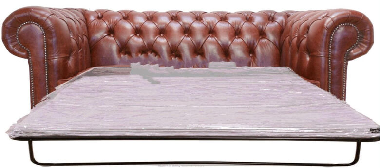 Chesterfield 2 Seater Sofa Bed Old English Chesnut
