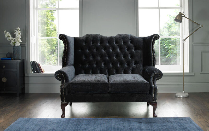 Product photograph of Chesterfield 2 Seater Queen Anne High Back Wing Sofa Chair Amp Hellip from Designer Sofas 4U