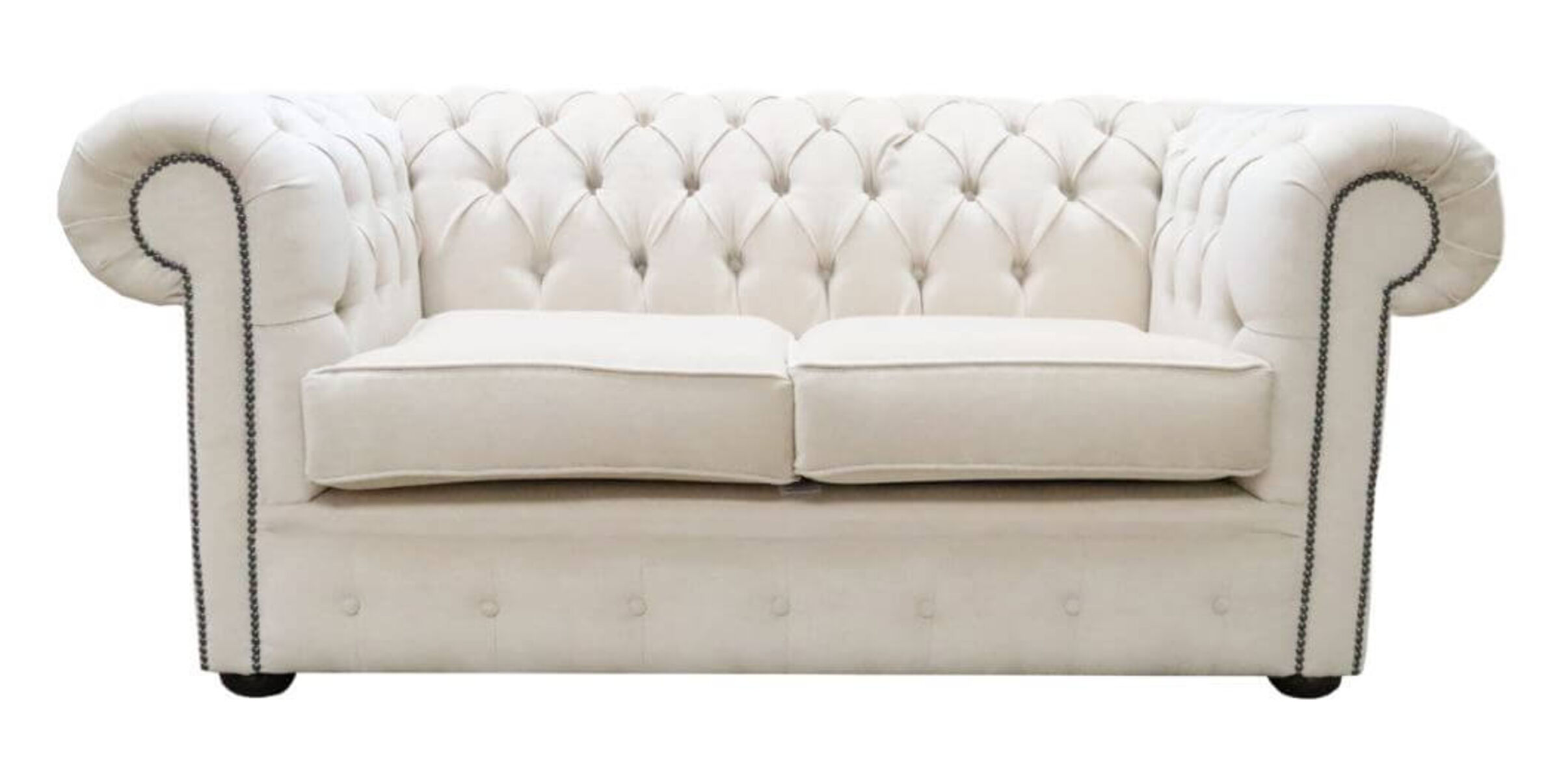 Buy Cream fabric Chesterfield sofa DesignerSofas4U