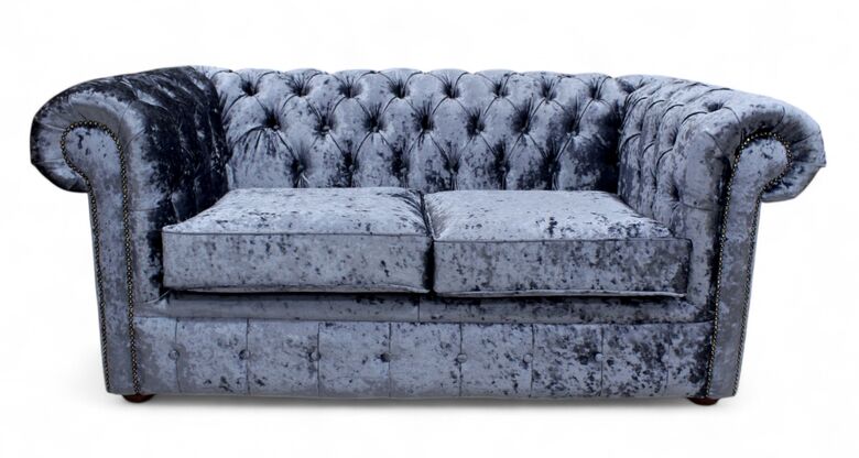 Chesterfield 2 Seater Settee Senso Dusk Velvet Sofa Offer