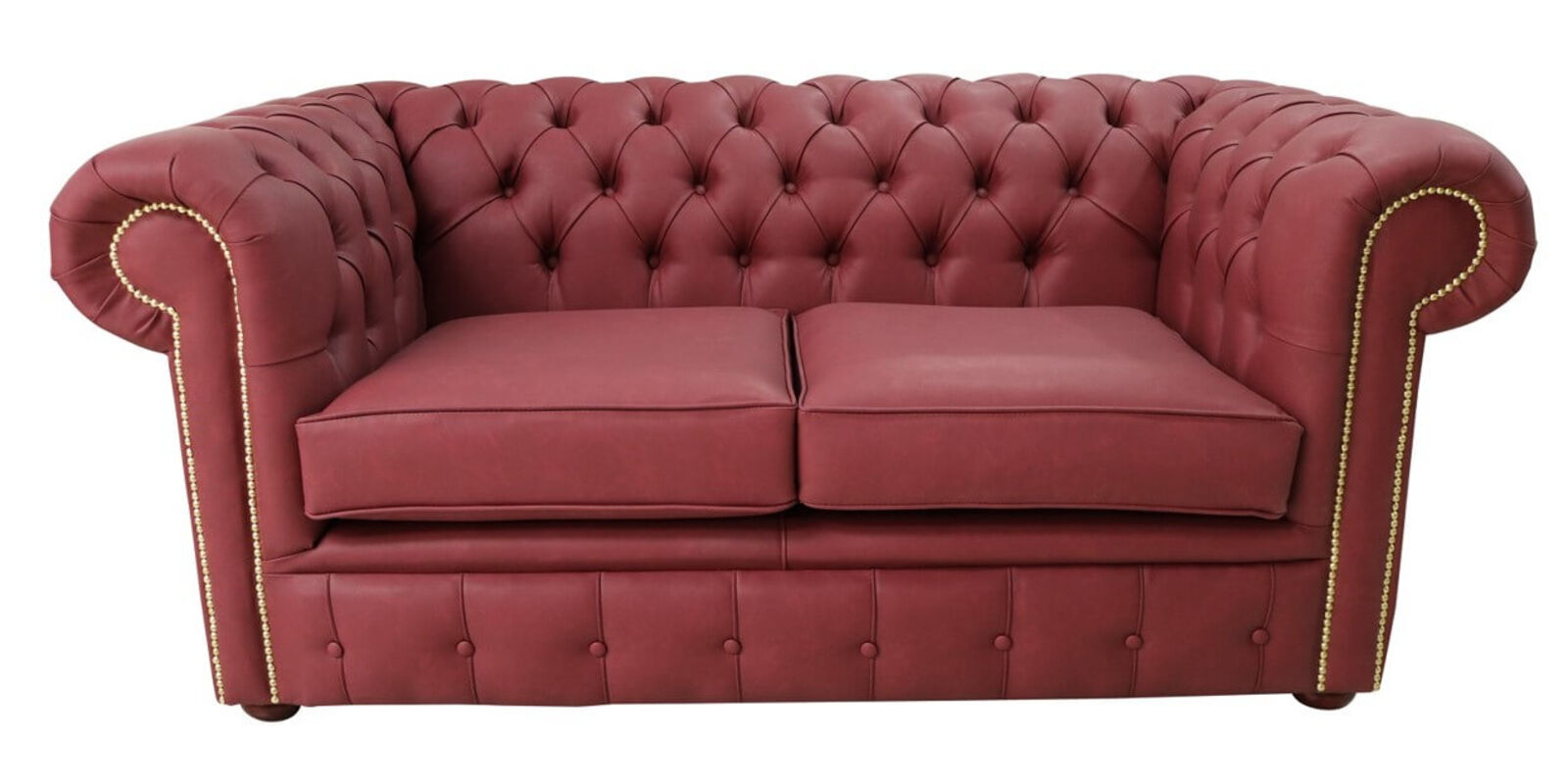 Product photograph of Chesterfield 2 Seater Infinity Salsa Faux Leather Sofa Offer from Designer Sofas 4U