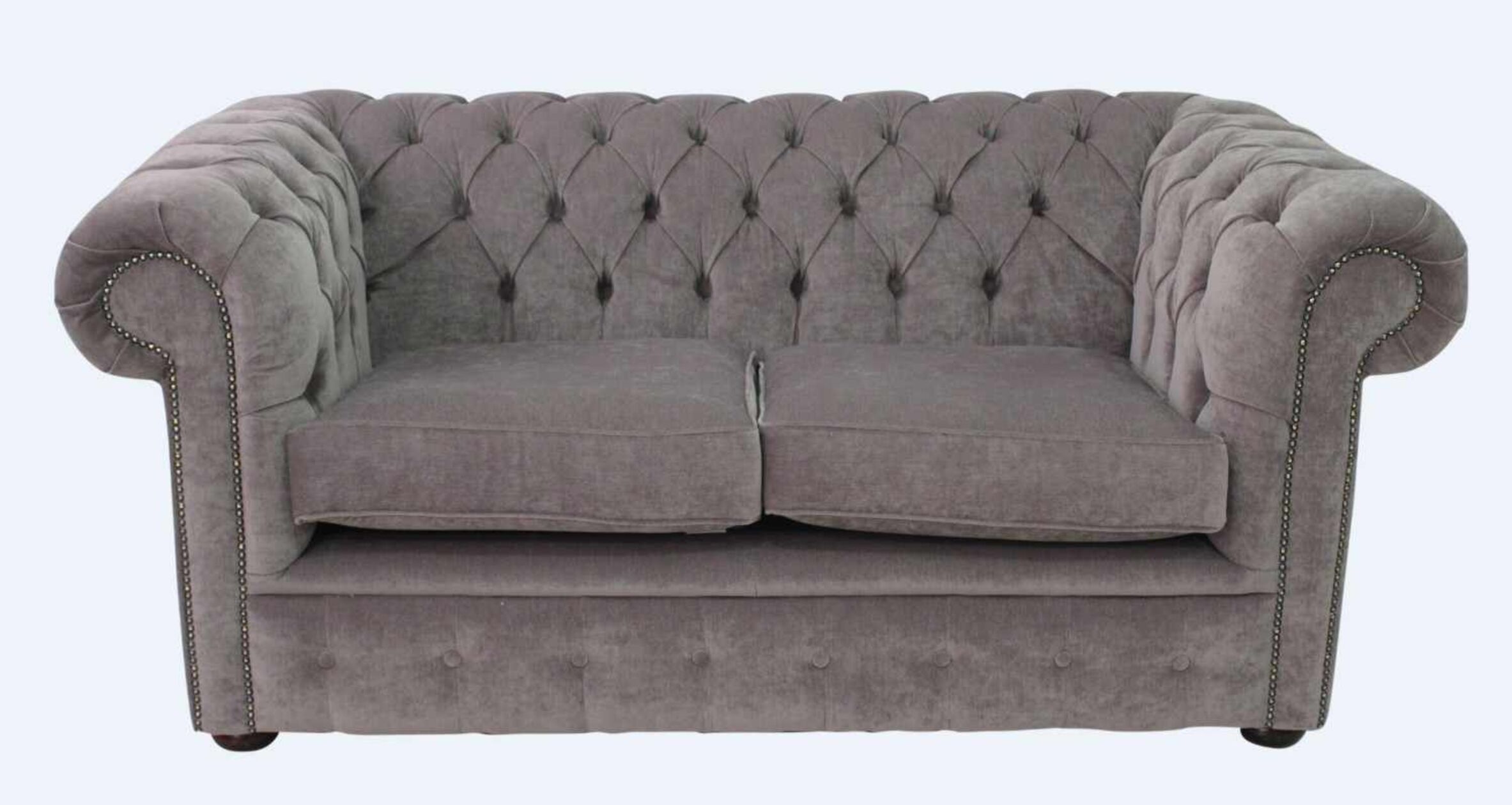 Buy Grey fabric Chesterfield sofa DesignerSofas4U