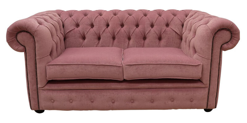 Product photograph of Chesterfield 2 Seater Settee Pimlico Lilac Fabric Sofa Offer from Designer Sofas 4U