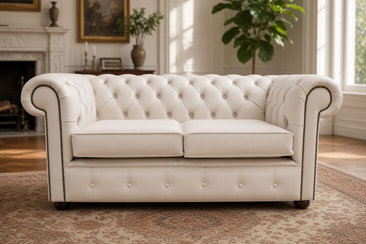 Chesterfield 2 Seater Sofa Settee Shelly Grove Leather