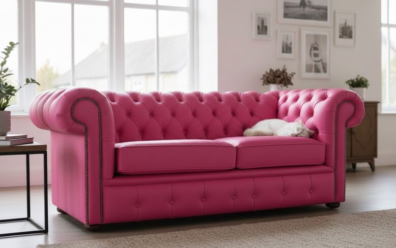 Chesterfield 2 Seater Sofa Vele Fuchsia