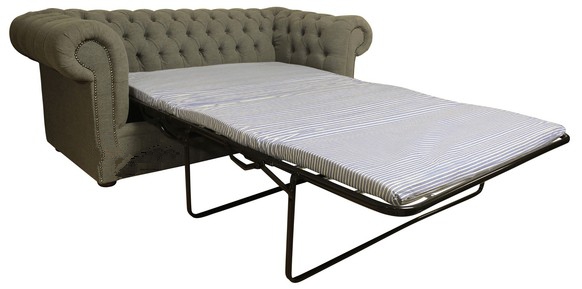 Buy Grey Fabric Chesterfield Sofa Bed Designersofas4u