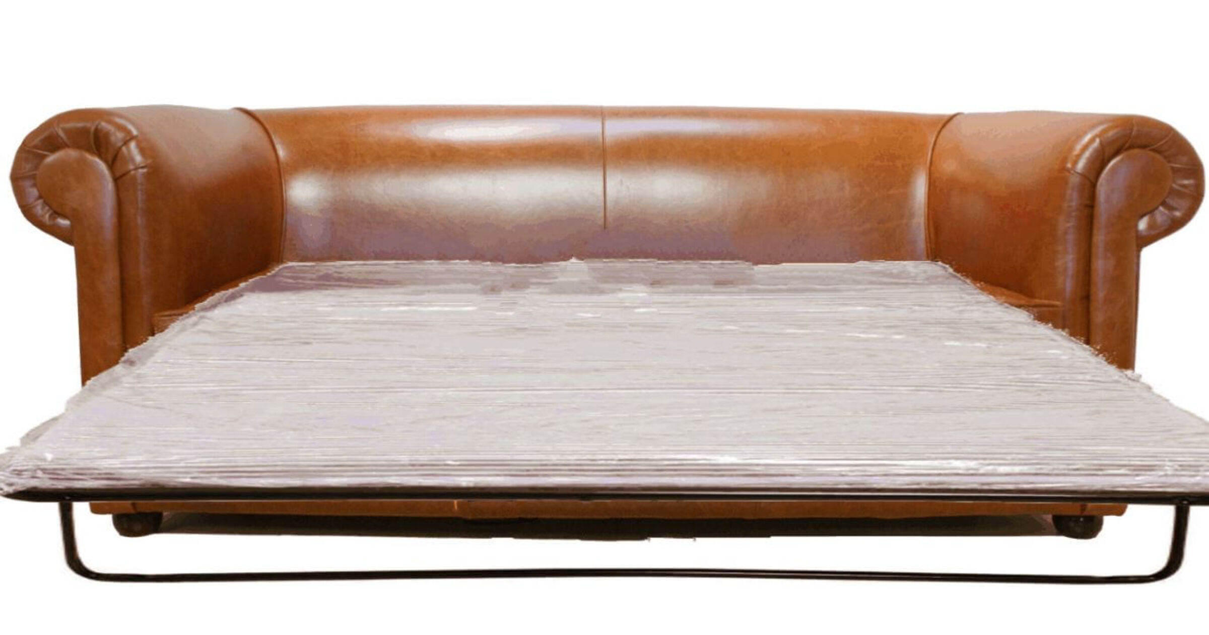 Vintage 3 Seater Chesterfield Sofa Bed, Bruciato Leather