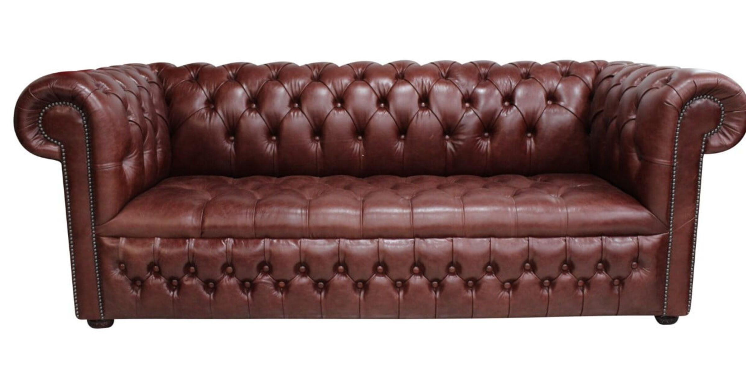 Brown Chesterfield 3 Seater Settee sofa DesignerSofas4U