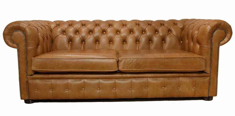 Product photograph of Chester Sofa 3 Seater Settee Old English Tan Leather Sofa Halo Amp Hellip from Designer Sofas 4U