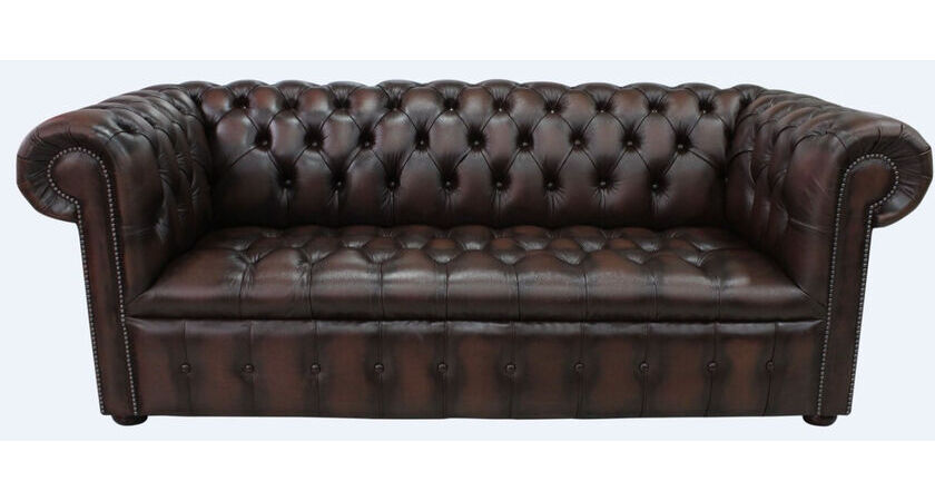 Chesterfield 3 Seater Oned Seat, Pimlico Top Grain Leather Sectional Sofa