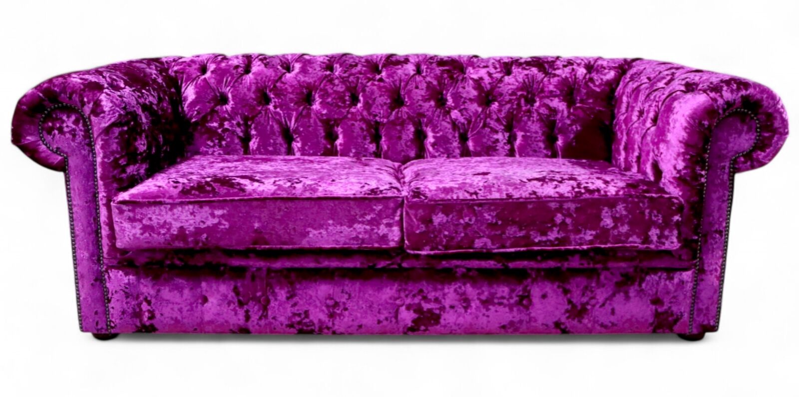 Chesterfield 3 Seater Settee Lustro Glamour Pink Velvet Sofa Offer