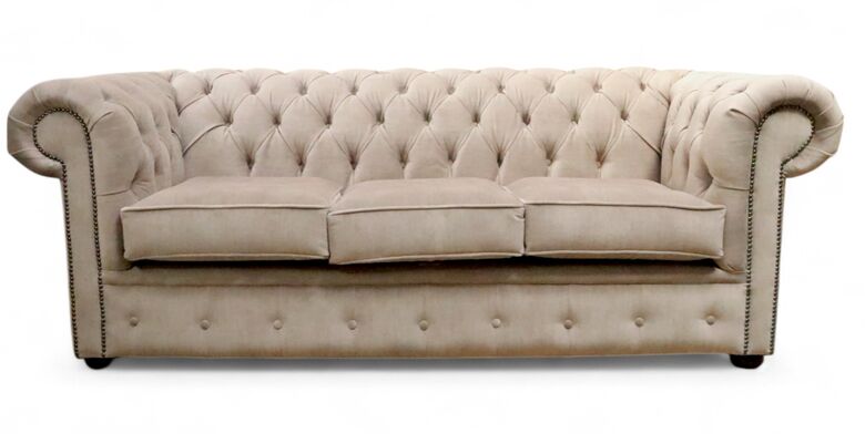 Chesterfield 3 Seater Settee Odyssey Parchment Sofa Offer
