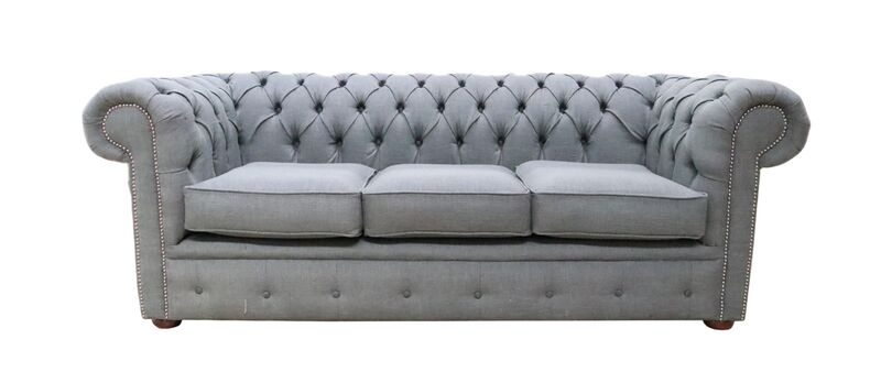Product photograph of Chesterfield 3 Seater Bacio Smoke Sofa Offer from Designer Sofas 4U