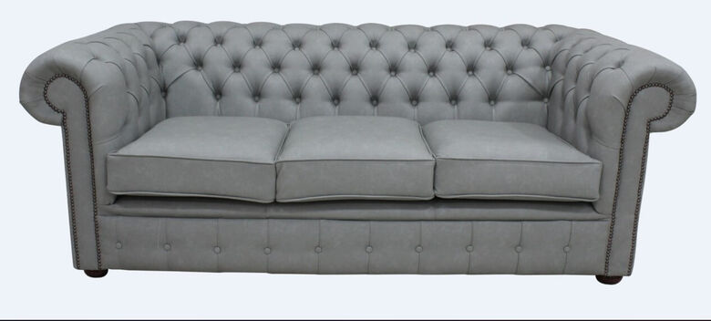 Chesterfield 3 Seater Infinity Shadow Faux Leather Sofa Offer