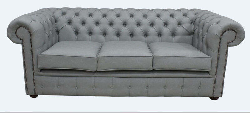 Product photograph of Chesterfield 3 Seater Infinity Shadow Faux Leather Sofa Offer from Designer Sofas 4U
