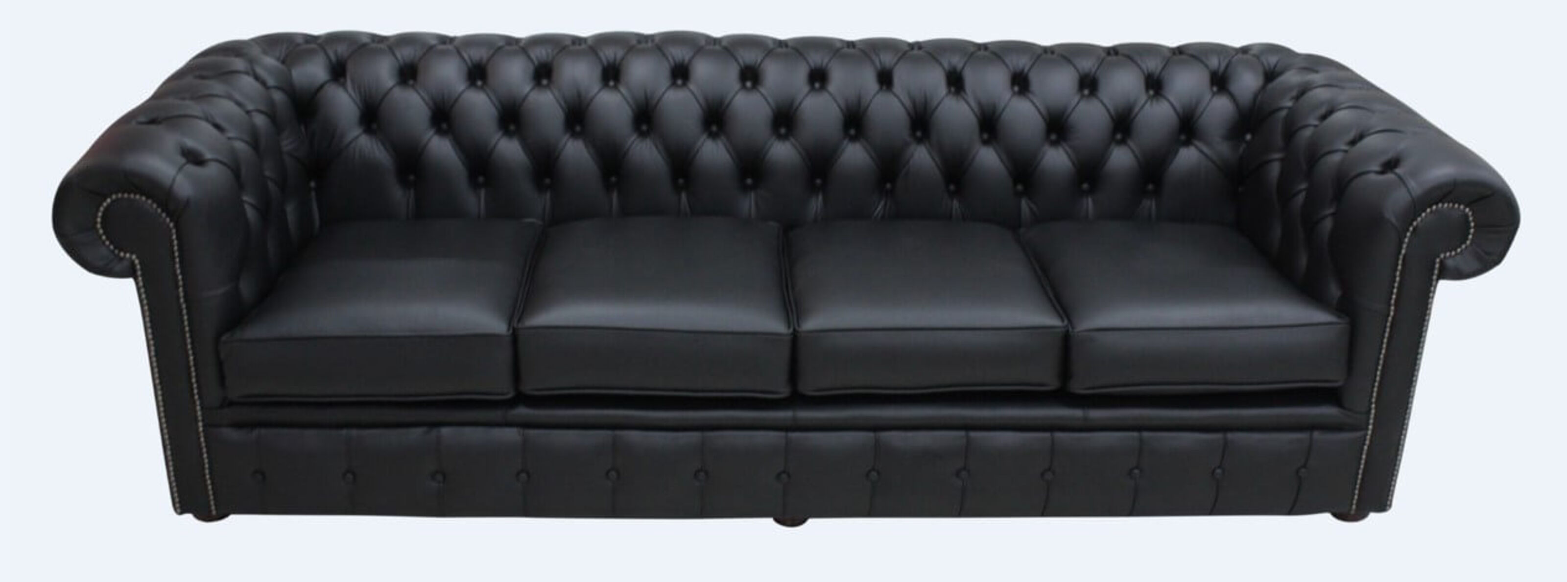 Black Leather Chesterfield Sofa Uk, 4 Seater Leather Sofa