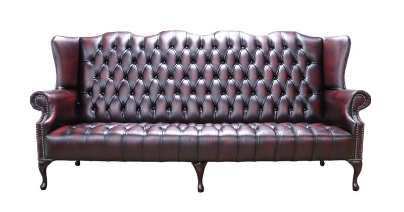 Product photograph of Chesterfield 4 Seater Queen Anne Buttoned Seat High Back Wing Amp Hellip from Designer Sofas 4U