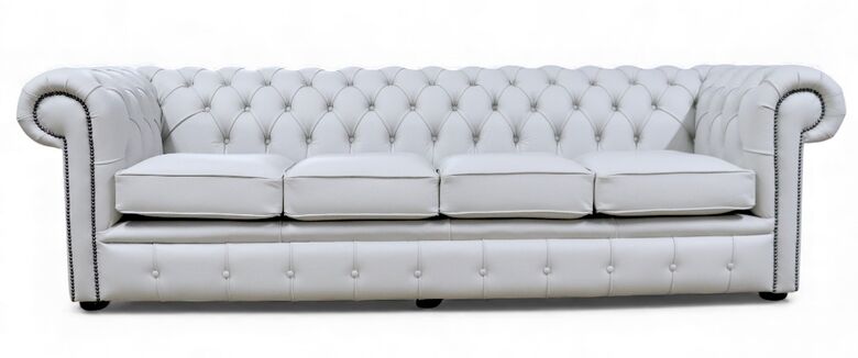 Chesterfield 4 Seater Sofa Seely Leather
