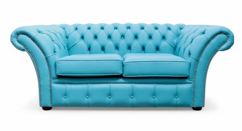Chesterfield Balmoral 2 Seater Sofa Dark Teal Leather
