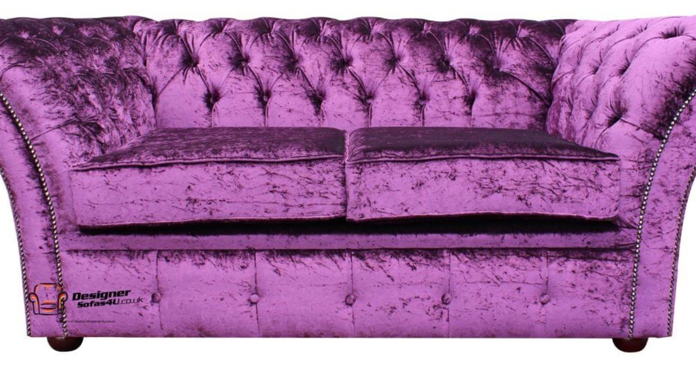 Velvet Chesterfield sofa UK Shop at Designer Sofas 4U