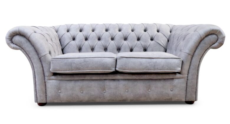 Chesterfield Balmoral 2 Seater Sofa Settee Oakland Taupe
