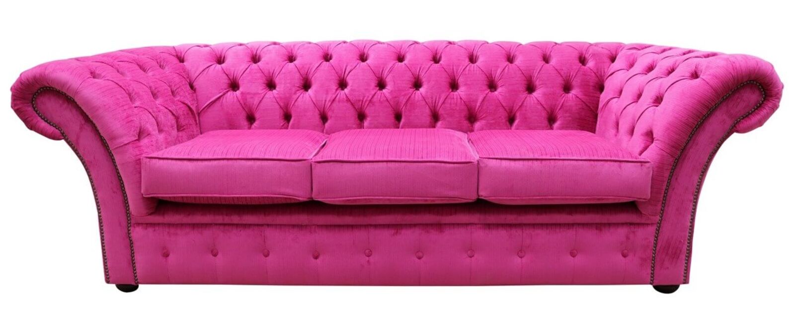 Product photograph of Chesterfield Balmoral 3 Seater Sofa Settee Azzuro Fuchsia Pink Fabric from Designer Sofas 4U