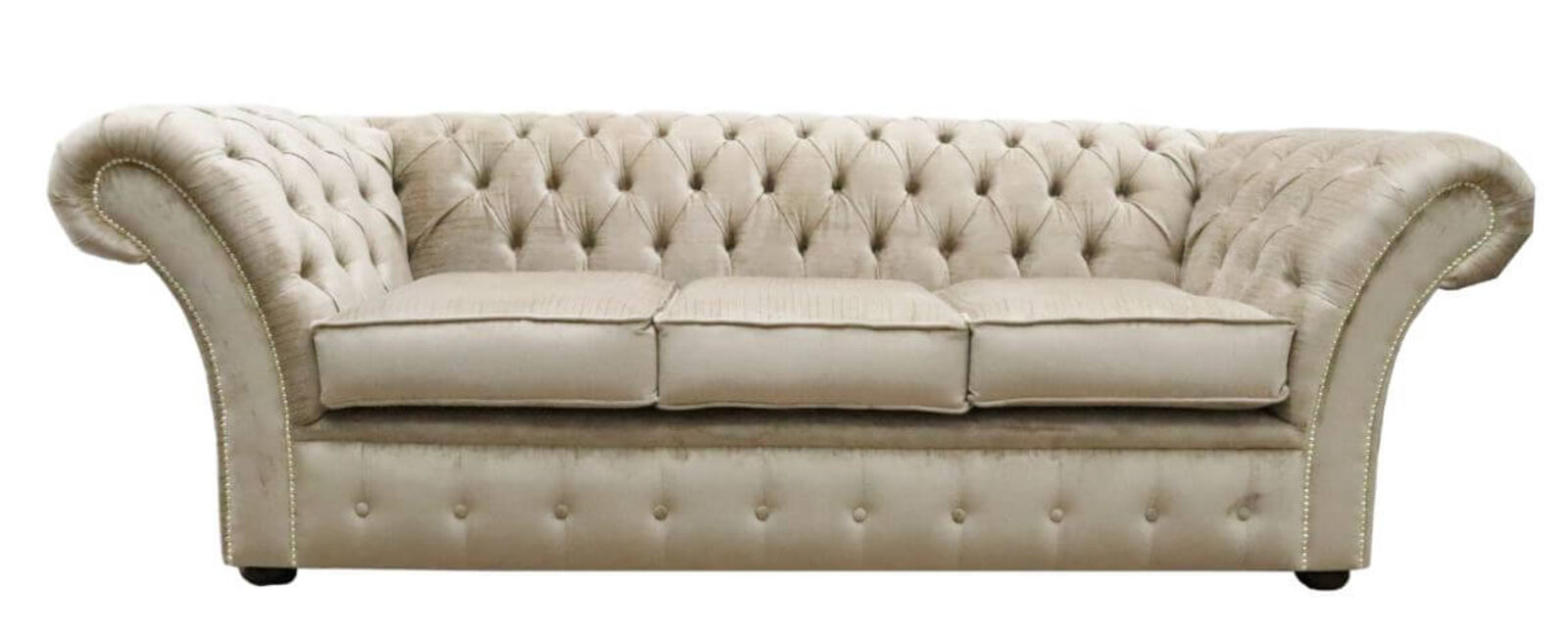 Product photograph of Chesterfield Balmoral 3 Seater Sofa Settee Azzuro Fudge Amp Hellip from Designer Sofas 4U