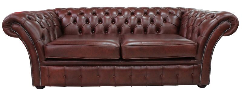 Product photograph of Chesterfield Belmont 3 Seater Sofa Settee Byron Conker Leather from Designer Sofas 4U