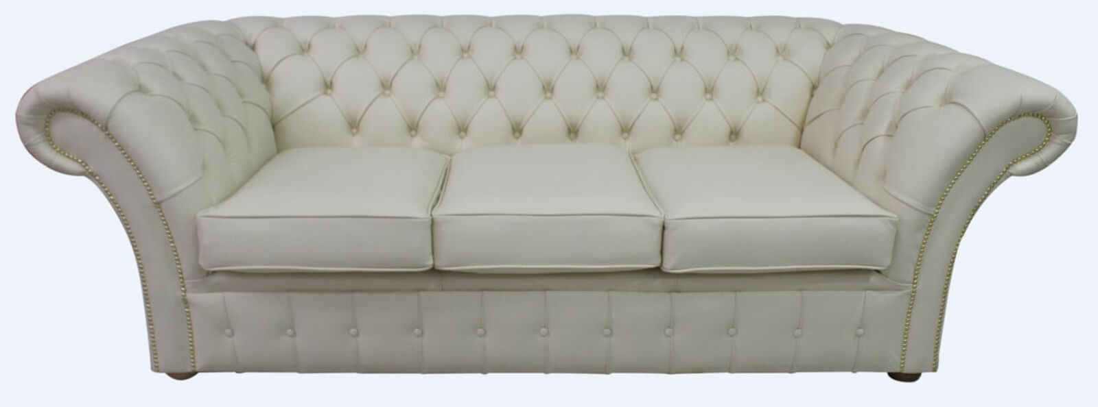 Product photograph of Chesterfield Balmoral 3 Seater Sofa Settee Cottonseed Leather from Designer Sofas 4U