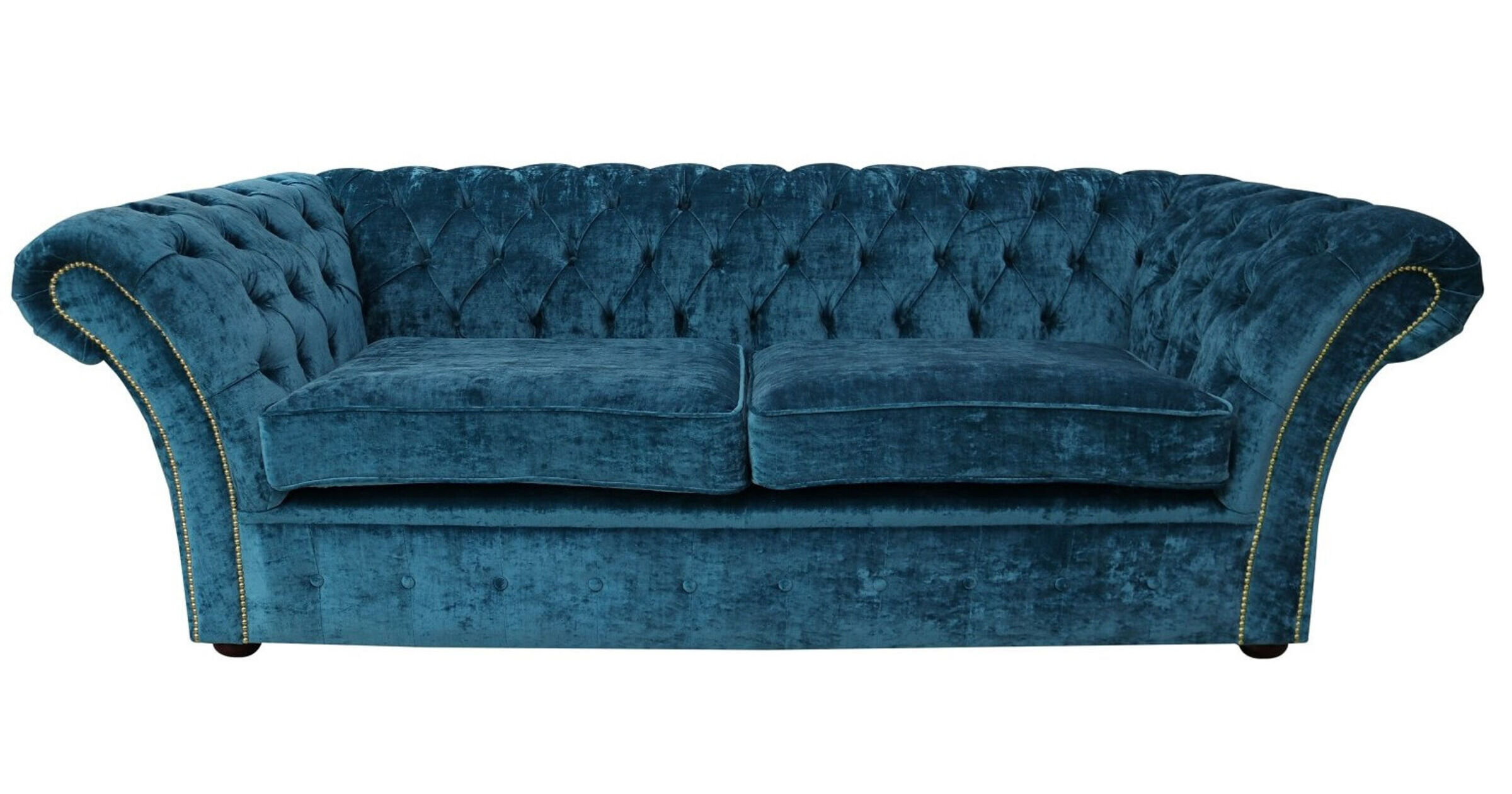 Peacock Blue Chesterfield Balmoral 3 Seater sofa DesignerSofas4U