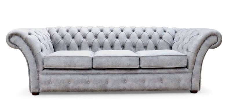 Chesterfield Balmoral 3 Seater Sofa Settee Oakland Taupe