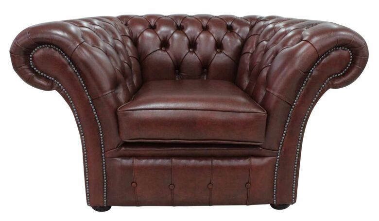 Chesterfield Blenheim Club Chair Byron Conker Leather
